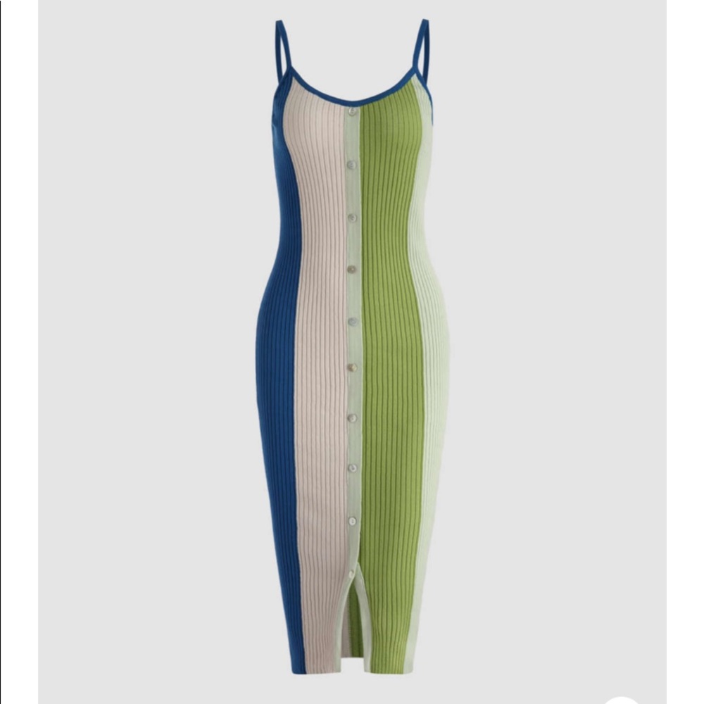 CIDER COLOR BLOCK MIDI DRESS SIZE L